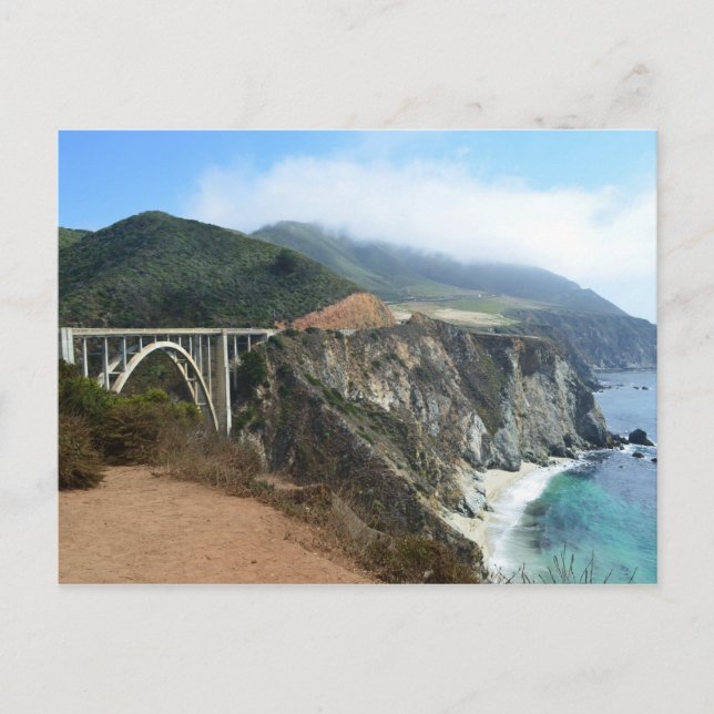 Bixby Bridge an der kalifornischen Urküste Postkarte (Vorderseite)