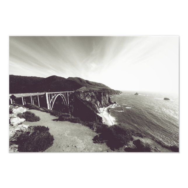 Bixby Bridge, Big Sur, Kalifornien, USA Fotodruck (Vorne)
