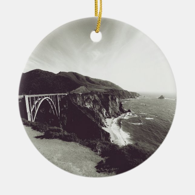 Bixby Bridge, Big Sur, Kalifornien, USA Keramik Ornament (Vorne)