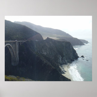 Bixby Bridge, Highway 1 in Kalifornien Poster
