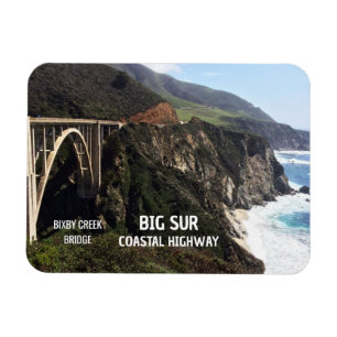 Bixby Creek Bridge, Big Sur Küste, Strand, Brandun Magnet