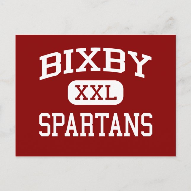 Bixby - Spartans - Mittelschule - Bixby Oklahoma Postkarte (Vorderseite)