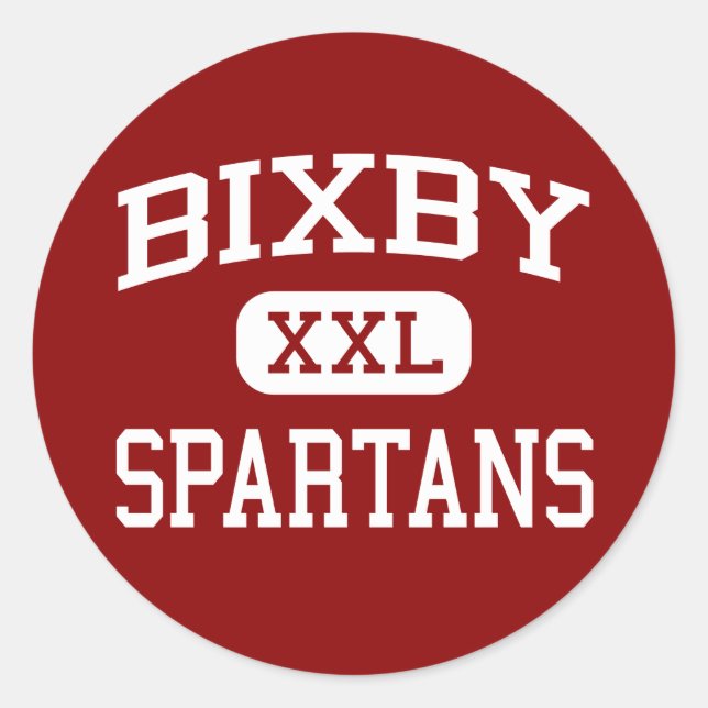Bixby - Spartans - Mittelschule - Bixby Oklahoma Runder Aufkleber (Vorderseite)