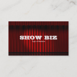Biz Red - White Text anzeigen Visitenkarte