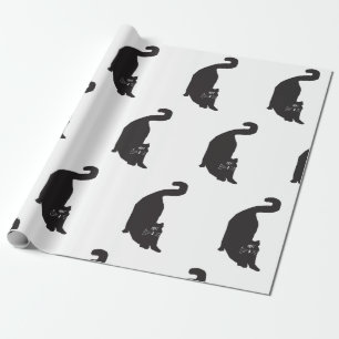 Bizarre Black Cat Geschenkpapier