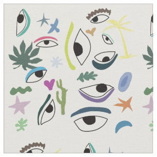 Bizarre Eyes Moderne Kunst  Stoff