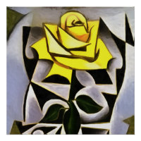 Bizarre geometrische Gelbe Rose Kunst