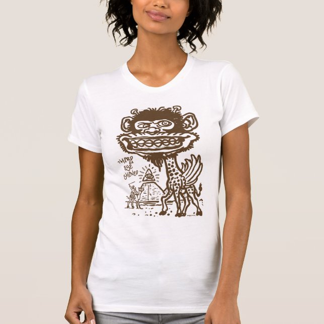 Bizarre Giraffe in Ägypten T-Shirt (Vorderseite)