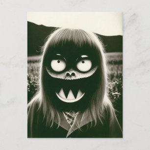 Bizarre Halloween Postkarte