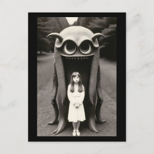 Bizarre Spuk Halloween Postkarte