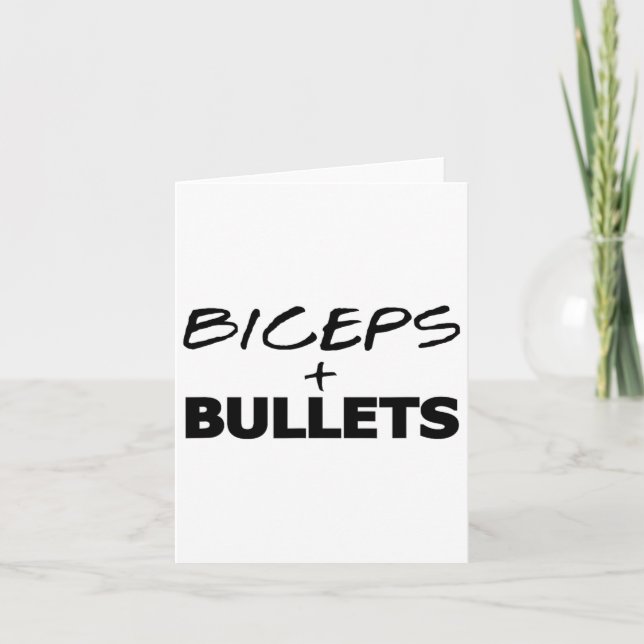 Bizeps und Bullets Workout Fitness Bodybuilding Gi Karte (Vorderseite)