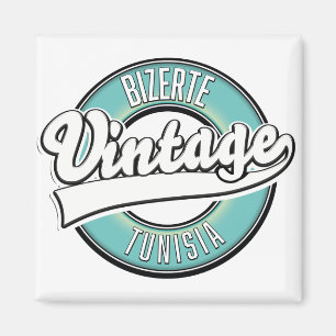 Bizerte Tunesien Vintage Style Logo Magnet