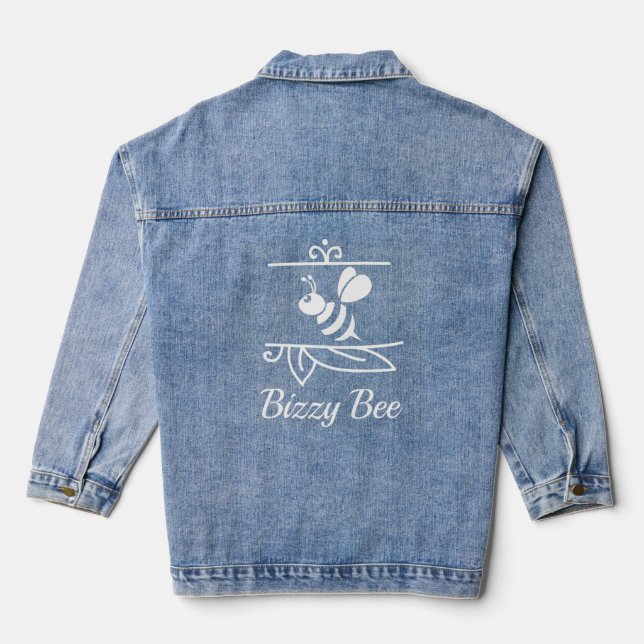 Bizzy Bee Bumblebee Design Jeansjacke (Rückseite)
