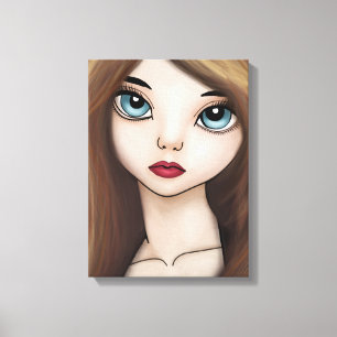 BJD Anime Girl Doll Manga Japanisches Portrait Pri Leinwanddruck