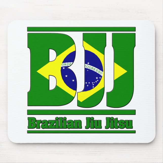 BJJ Brazilianischer Jiu Jitsu Flag MIXED MARTIAL A Mousepad (Vorne)