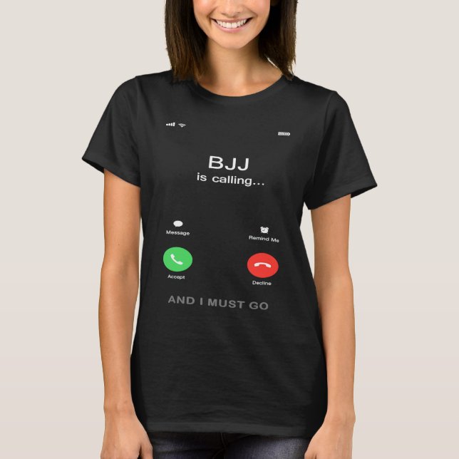 BJJ calls  Brazilian Jiu Jitsu T-Shirt (Vorderseite)