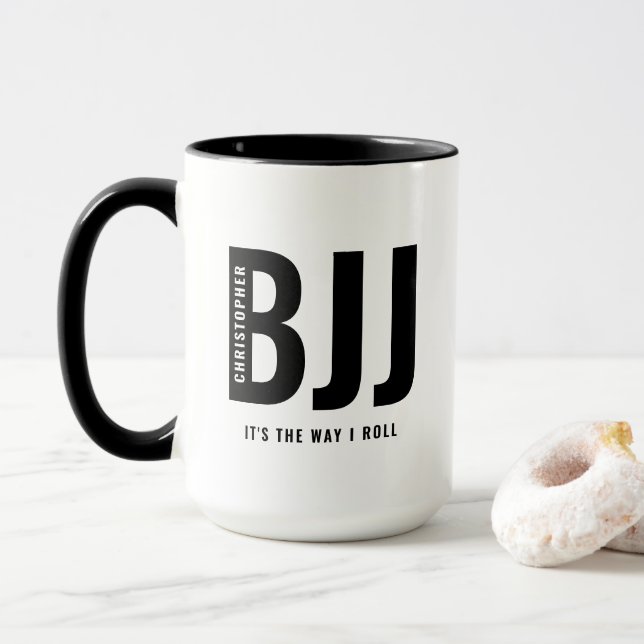 BJJ Die Art, wie ich Roll Fügen Sie Ihren Namen Ji Tasse (Mit Donut)