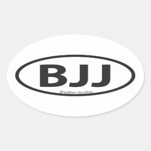 BJJ Euro Style Car Emblem Ovaler Aufkleber