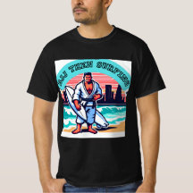 bjj gi train dann surfen Beach Lifestyle T - Shirt