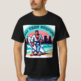 bjj gi train dann surfen Beach Lifestyle T - Shirt
