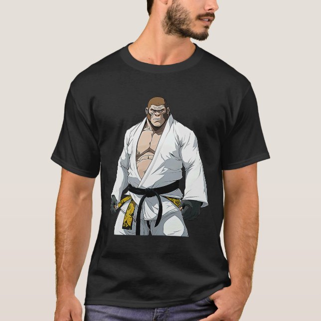 BJJ Gorilla Brazilian Jiu Jitsu und Grappling T-Shirt (Vorderseite)