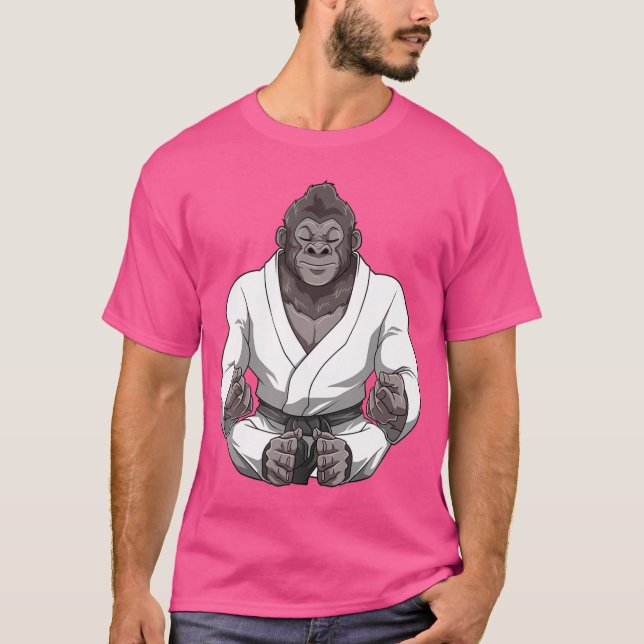 Bjj Gorilla Lotus - Funny Brazilian Jiu Jitsu T-Shirt (Vorderseite)