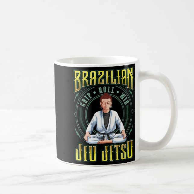 BJJ-Griff-Roll-Sieg - Grappling Jiu Jitsu Buddha Kaffeetasse (Rechts)
