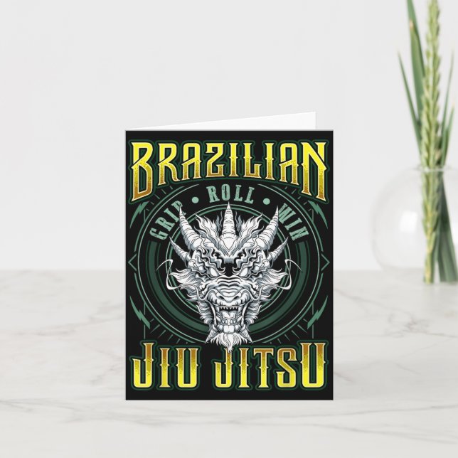 BJJ-Griff-Roll-Sieg - Grappling Jiu Jitsu Drache Karte (Vorderseite)