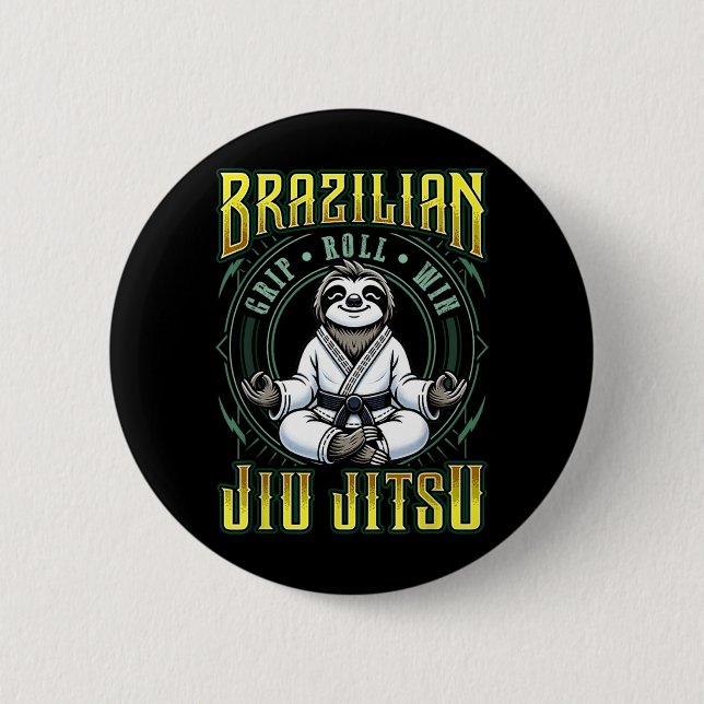 BJJ-Griff-Roll-Sieg - Grappling Jiu Jitsu Meditati Button (Vorderseite)