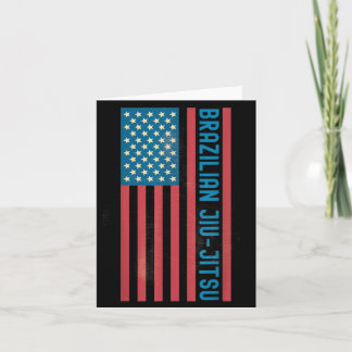 BJJ Jiu Jitsu Amerikanische USA-Flagge Distressed Karte