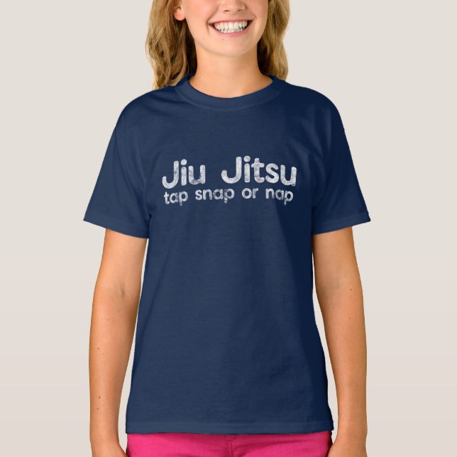 BJJ Jiu Jitsu Brasilien Martial Arts Stich Snap od T-Shirt (Vorderseite)