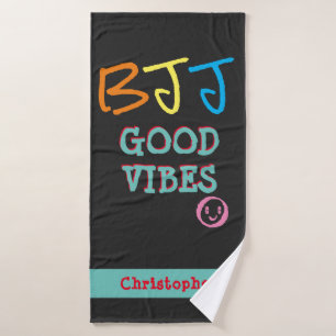 BJJ Jiu Jitsu Good Vibes Gym Handtuch Badehandtuch