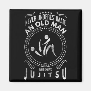 BJJ Jujitsu Unterschätze einen alten Mann Jiu Jits Magnet