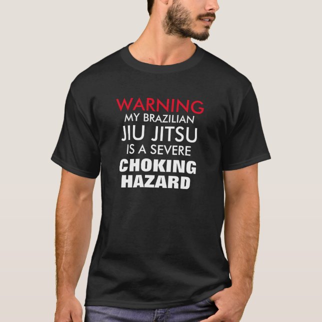 BJJ lustiges Jiu Jitsu erstickendes GefahrenShirt T-Shirt (Vorderseite)