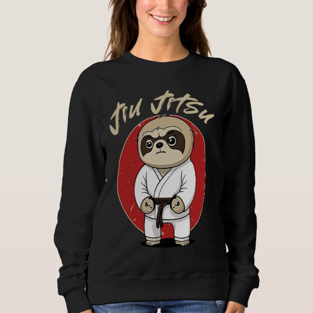BJJ MMA Sloth   Brazilian Jiu Jitsu Grappling Sweatshirt (Vorderseite)