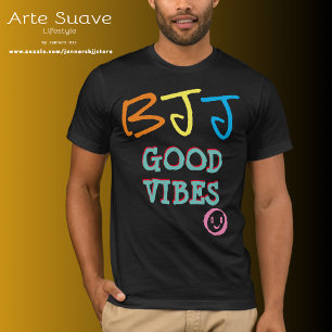 BJJ Retro 80er Acid House Personalisiert Good Vibe T-Shirt