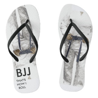BJJ schwarzer Gurt drehen Reinfälle um Flip Flops