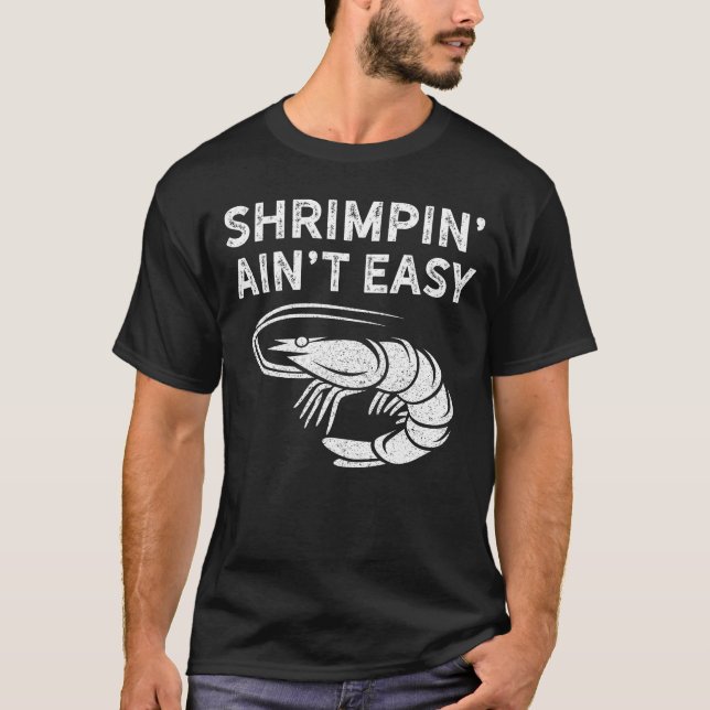 BJJ Shrimpin Aint einfaches helles Shirt für Jiu (Vorderseite)