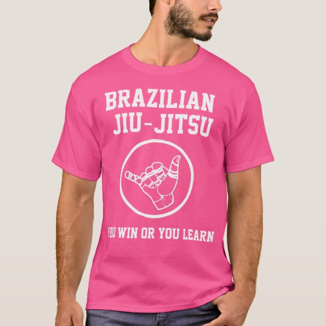 Bjj Sie gewinnen oder Sie lernen brasilianisch Jiu T-Shirt (Vorderseite)
