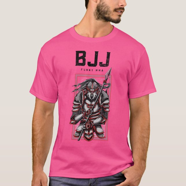 Bjj Wolf Samurai Spear Jiu-Jitsu Grappling Mixed M T-Shirt (Vorderseite)