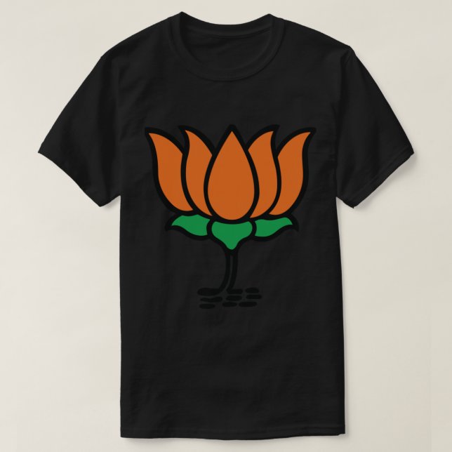 BJP Lotus Design Narendra Modi India BJP Supporter T-Shirt (Design vorne)
