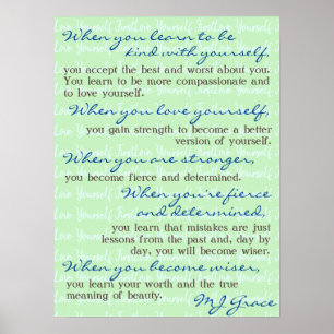 BK2YS   "Liebe sich zuerst " Poster