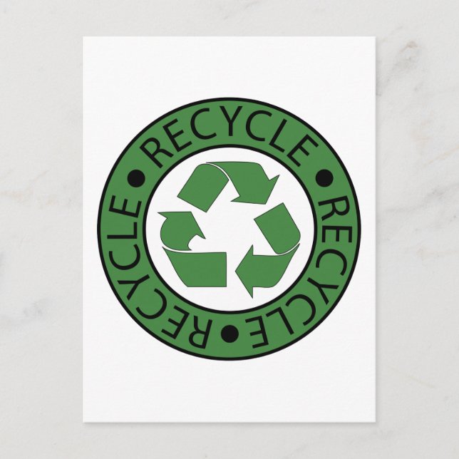 BK-Briefe mit grünen Logos gerecycelt Postkarte (Vorderseite)