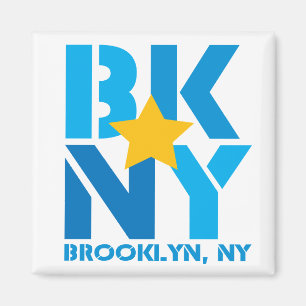BK Brooklyn Blau-Magnet Magnet