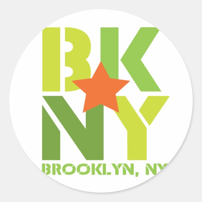 BK Brooklyn Green Sticker (Vorderseite)