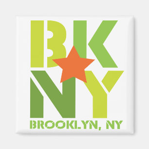 BK Brooklyn grüner Magnet