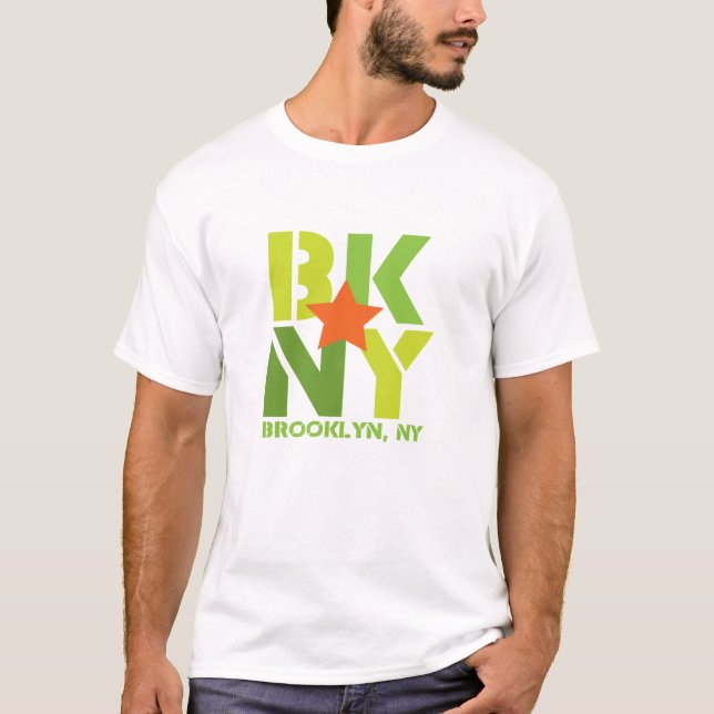 BK Brooklyn grüner T - Shirt (Vorderseite)
