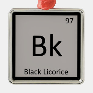 BK - Periodische Tabelle der Black Licorice Chemis Silbernes Ornament