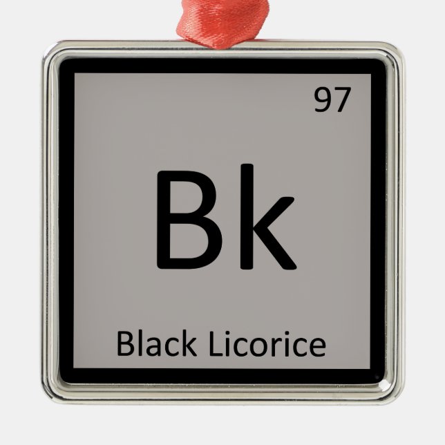 BK - Periodische Tabelle der Black Licorice Chemis Silbernes Ornament (Vorne)