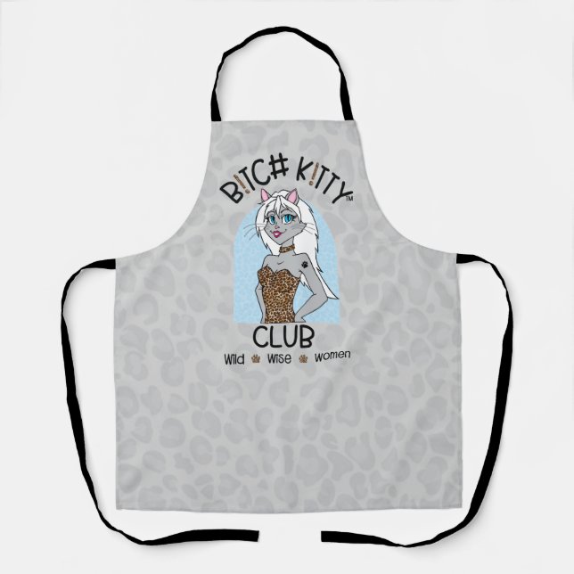 BK!TTY Club™ All-over Print Schürze Med - grau (Vorderseite)